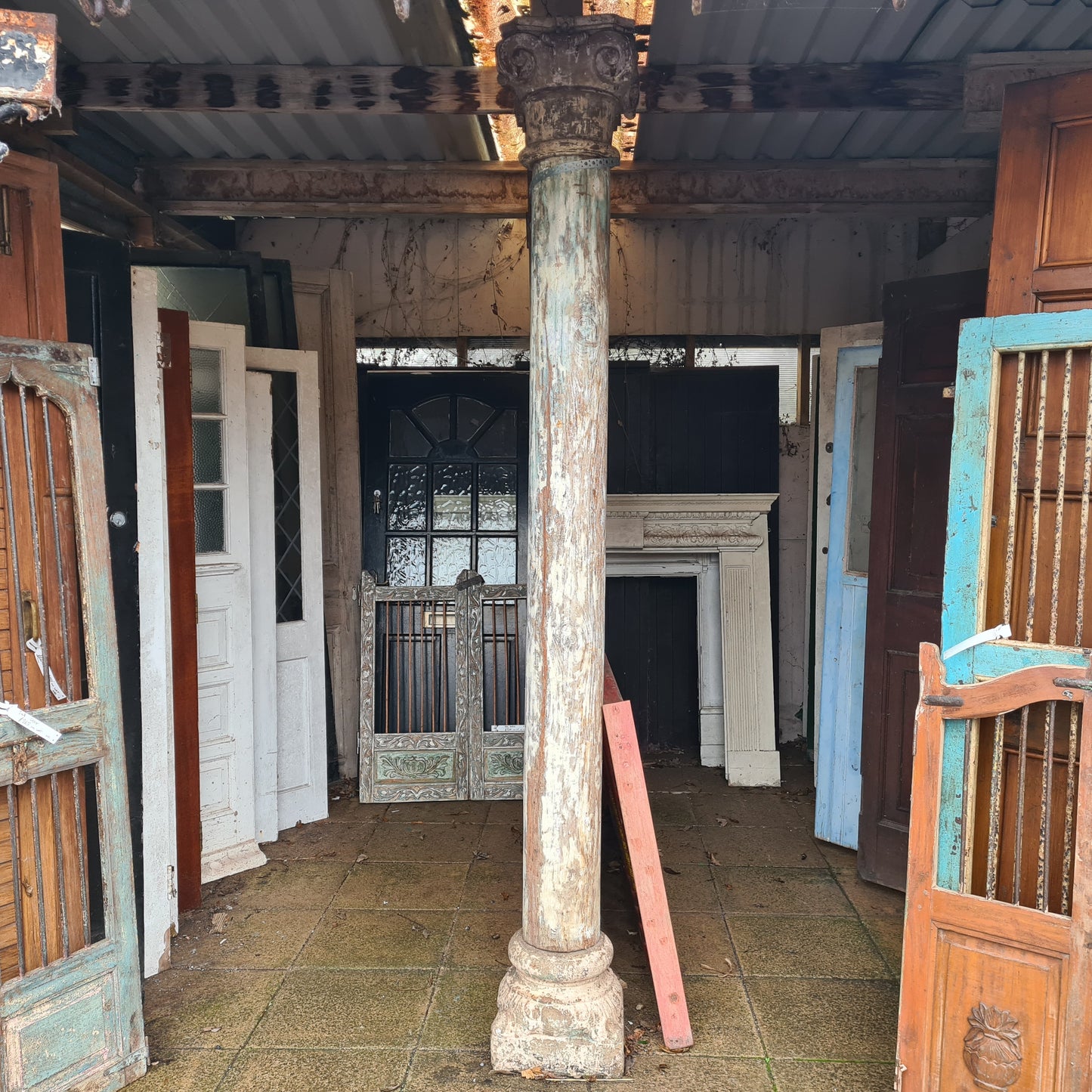 Pair of Teak Pillars