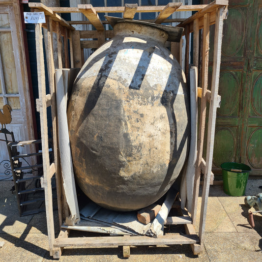 Large Indian Clay Grain Pot