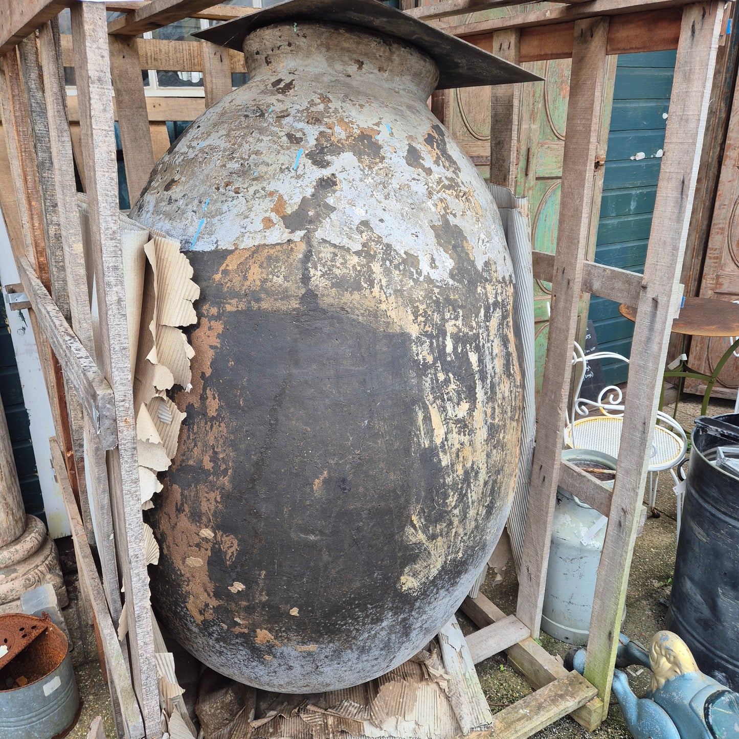 Large Indian Clay Grain Pot