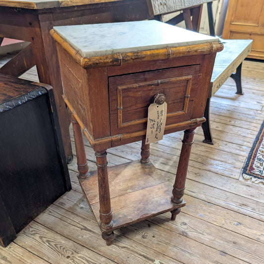 Antique Marble Top Pot Cupboard