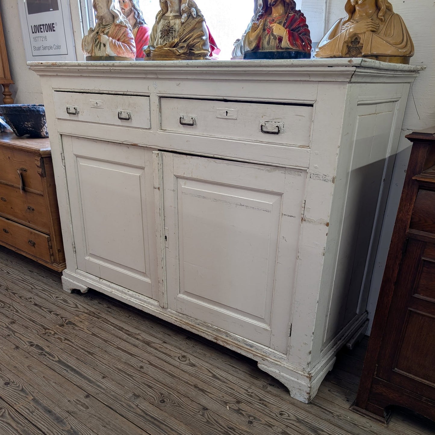 Large White Painted Sideboard