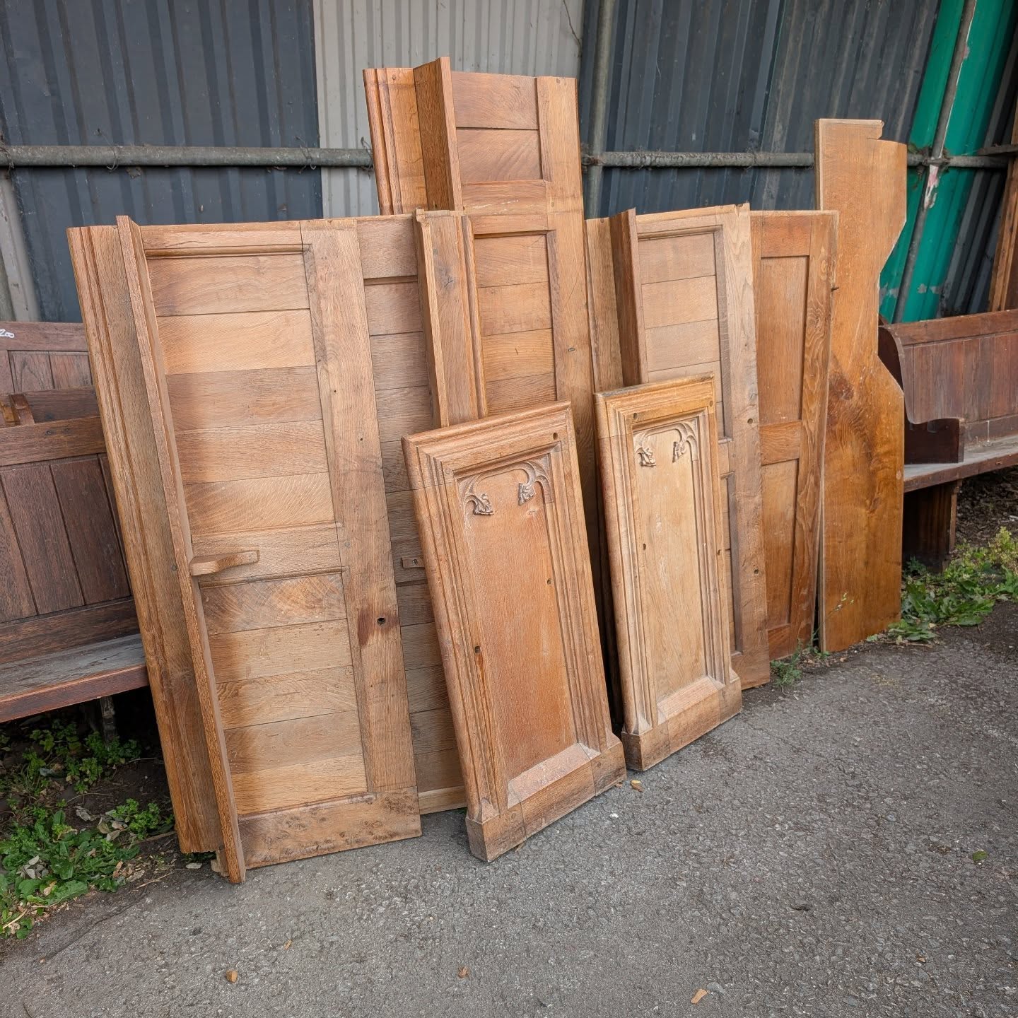 Carved Oak Pews