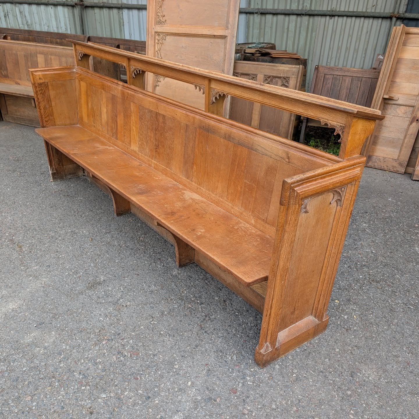 Carved Oak Pews