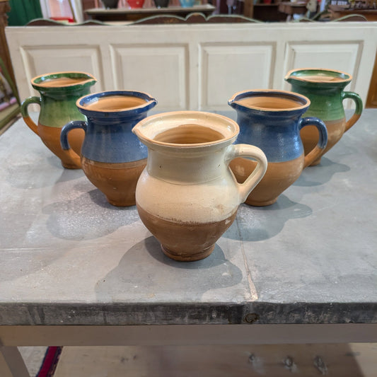 Small Half Glazed Jugs