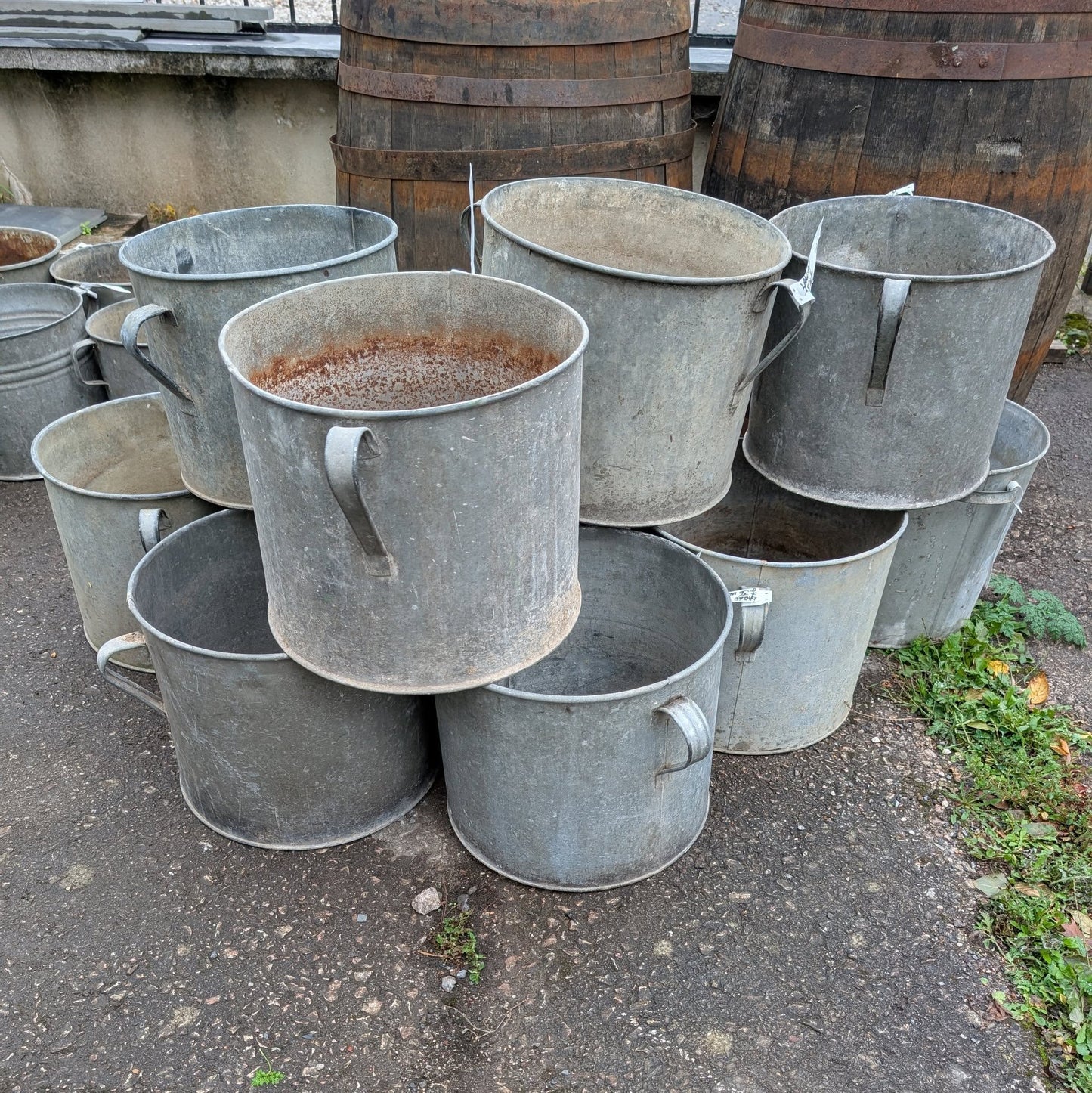 Galvanised Pots