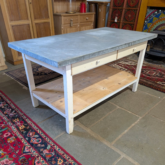 Zinc Top Kitchen Island