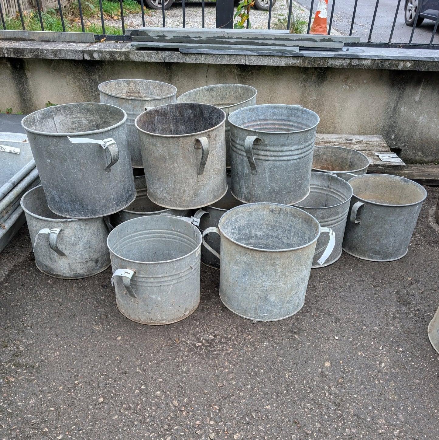 Galvanised Pots