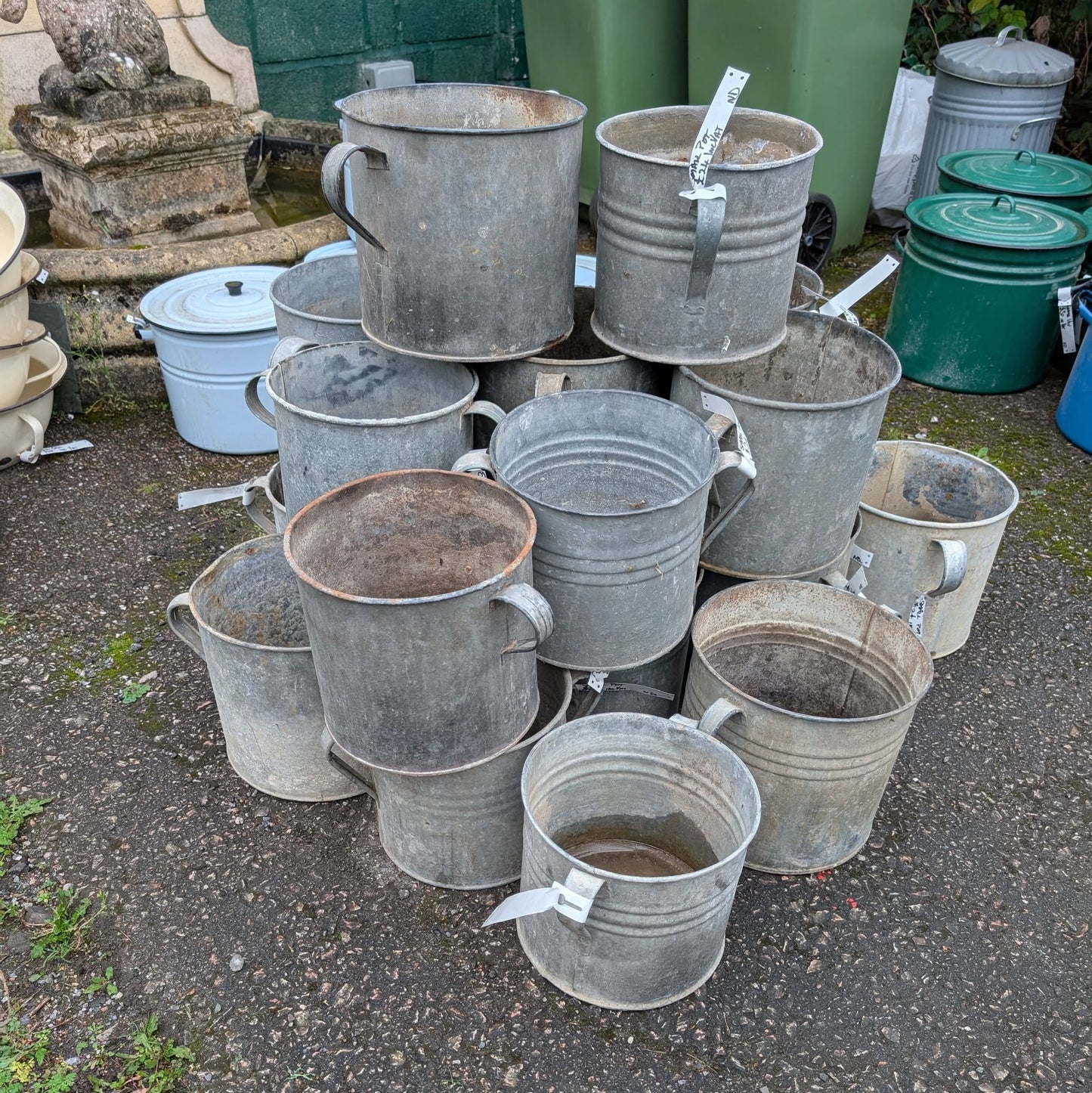 Galvanised Pots