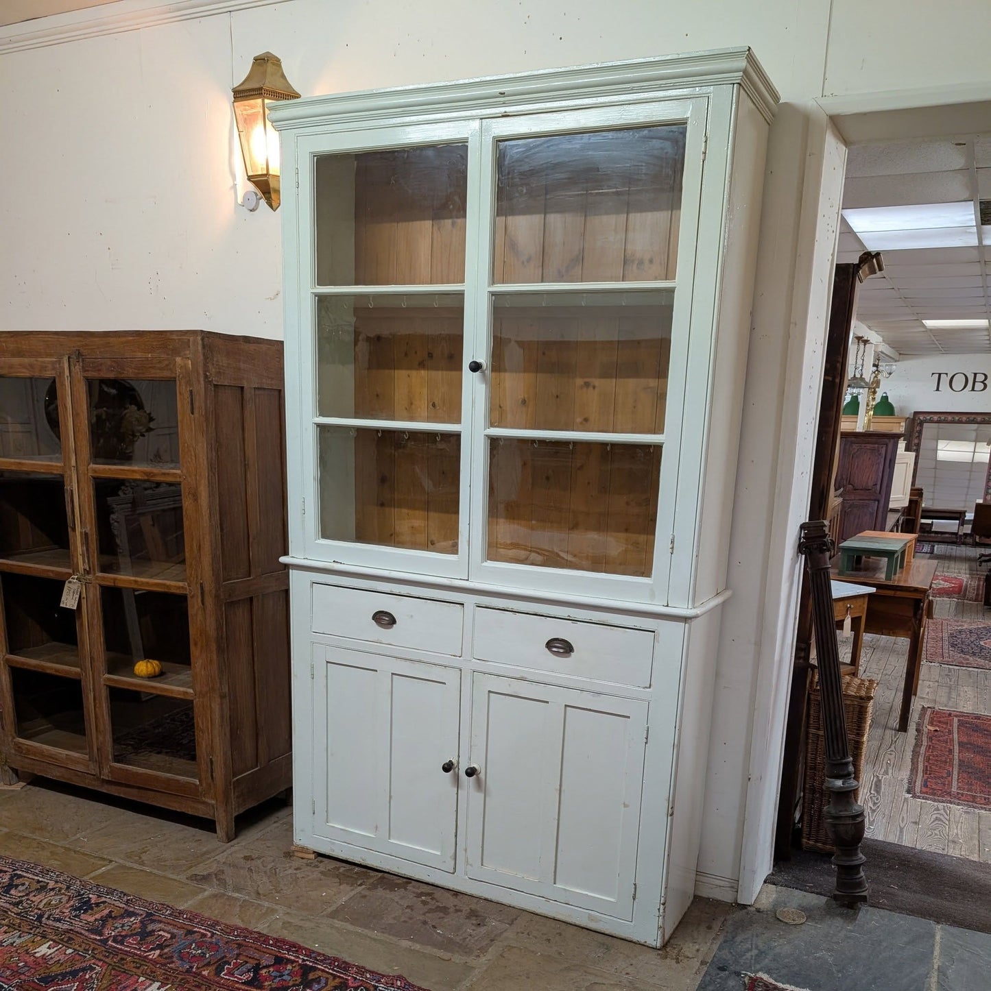Antique Glazed Food Cupboard