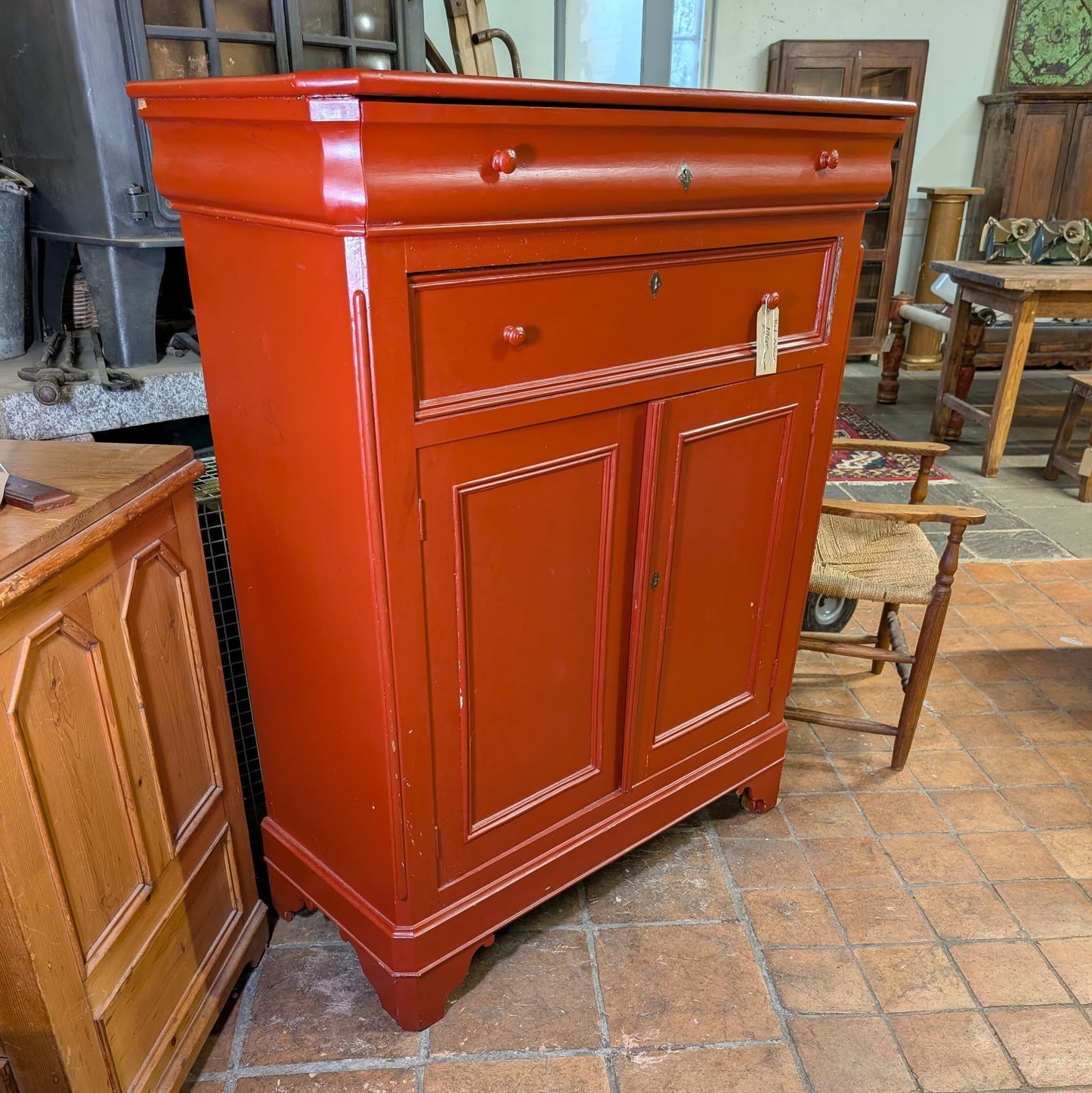 Red High Cabinet