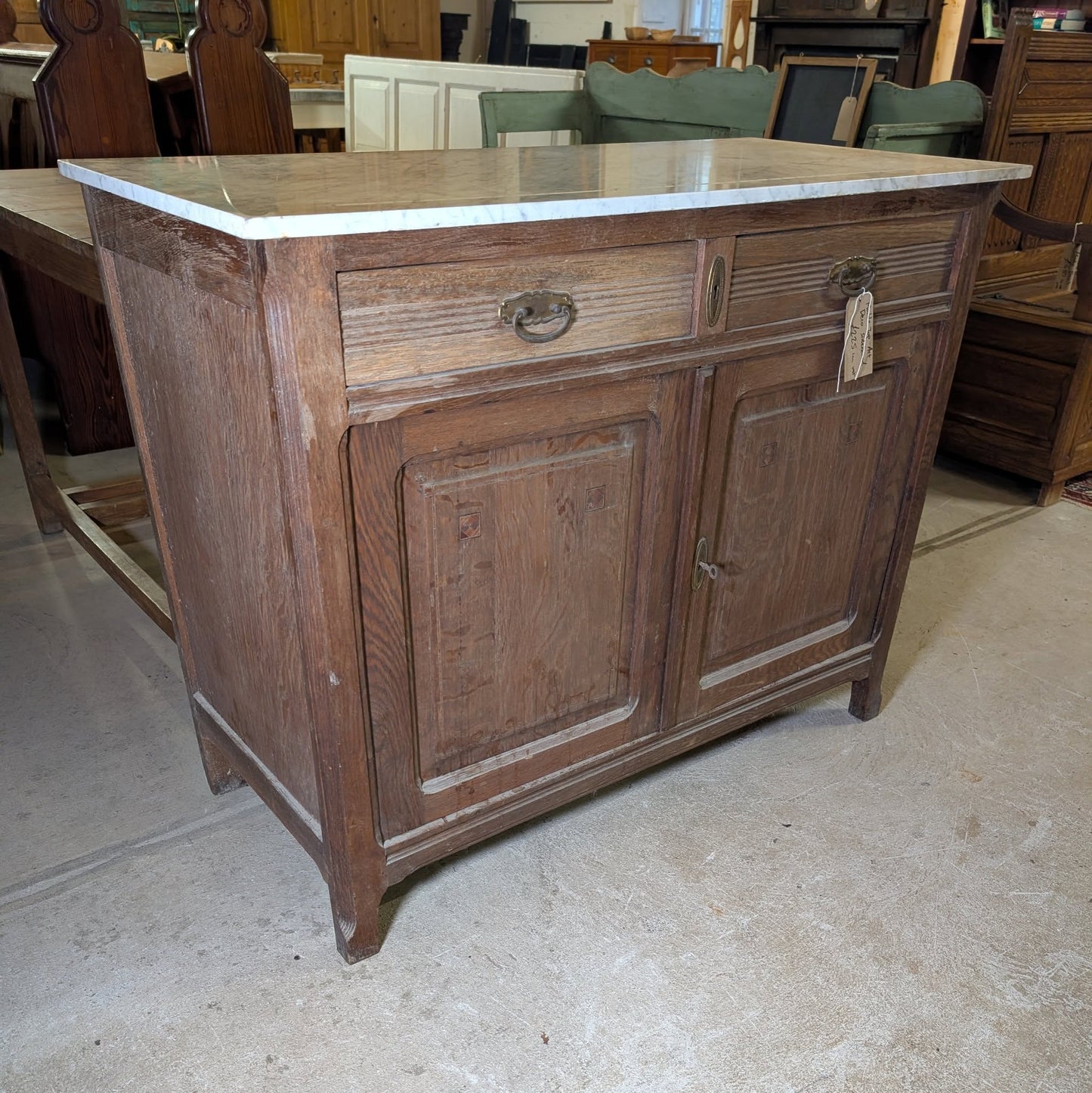 Early 20th Century Marble Top Sideboard