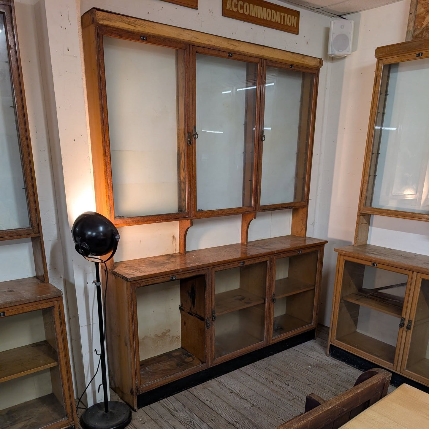 Mid Century Glazed Triple Cupboard