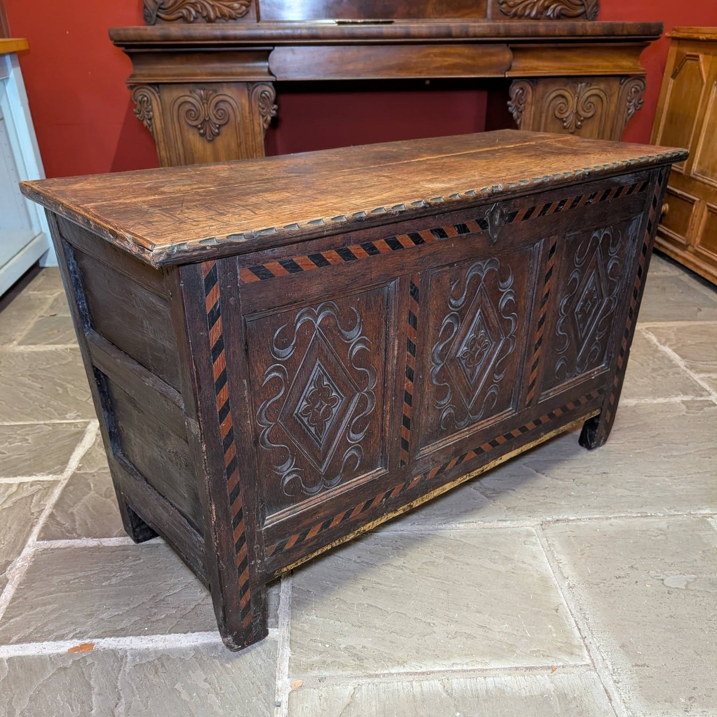 Early 1800s Oak Coffer