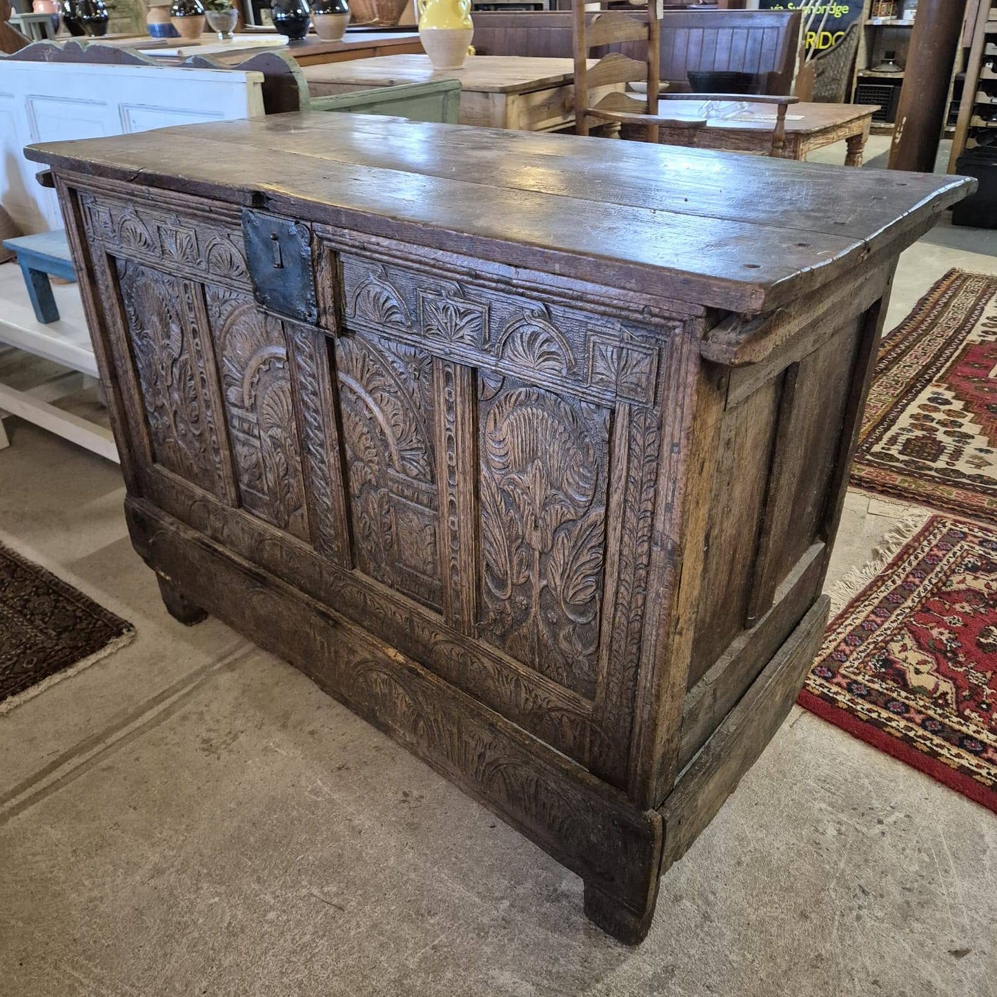 Carved Antique Coffer