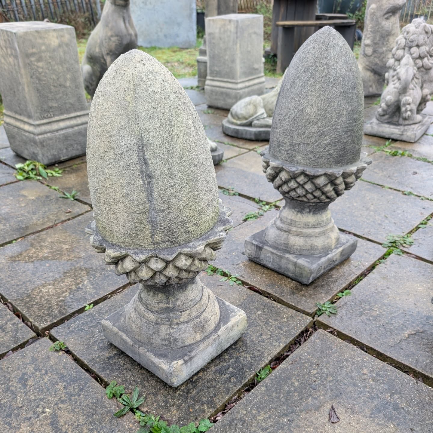 Pair of Acorn Finials