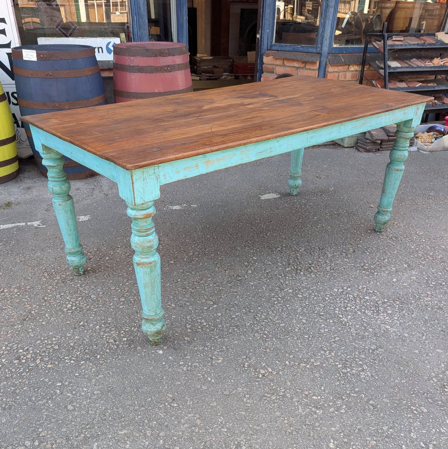 6ft Turquoise Dining Table