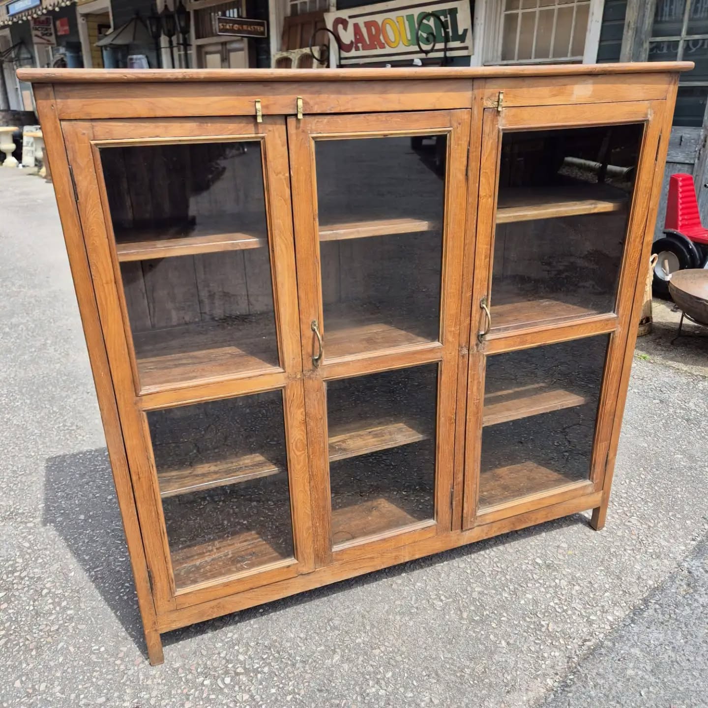 3 Door Indian Glazed Cabinet