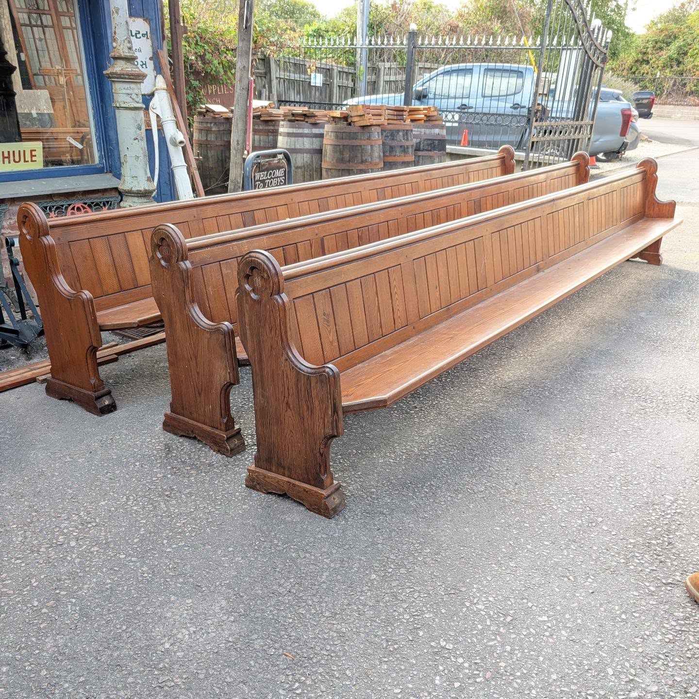 16ft Pitch Pine Pew