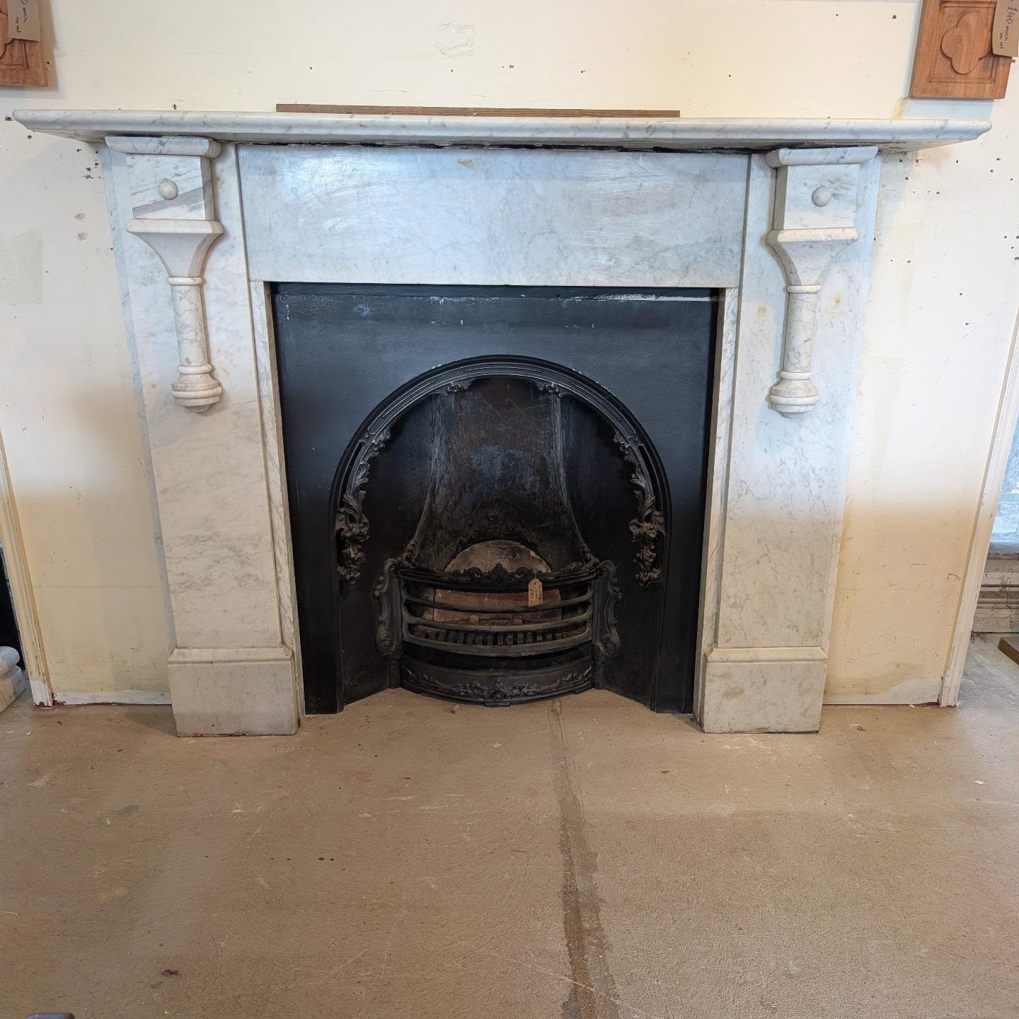 White Carrara Marble Fire Surround