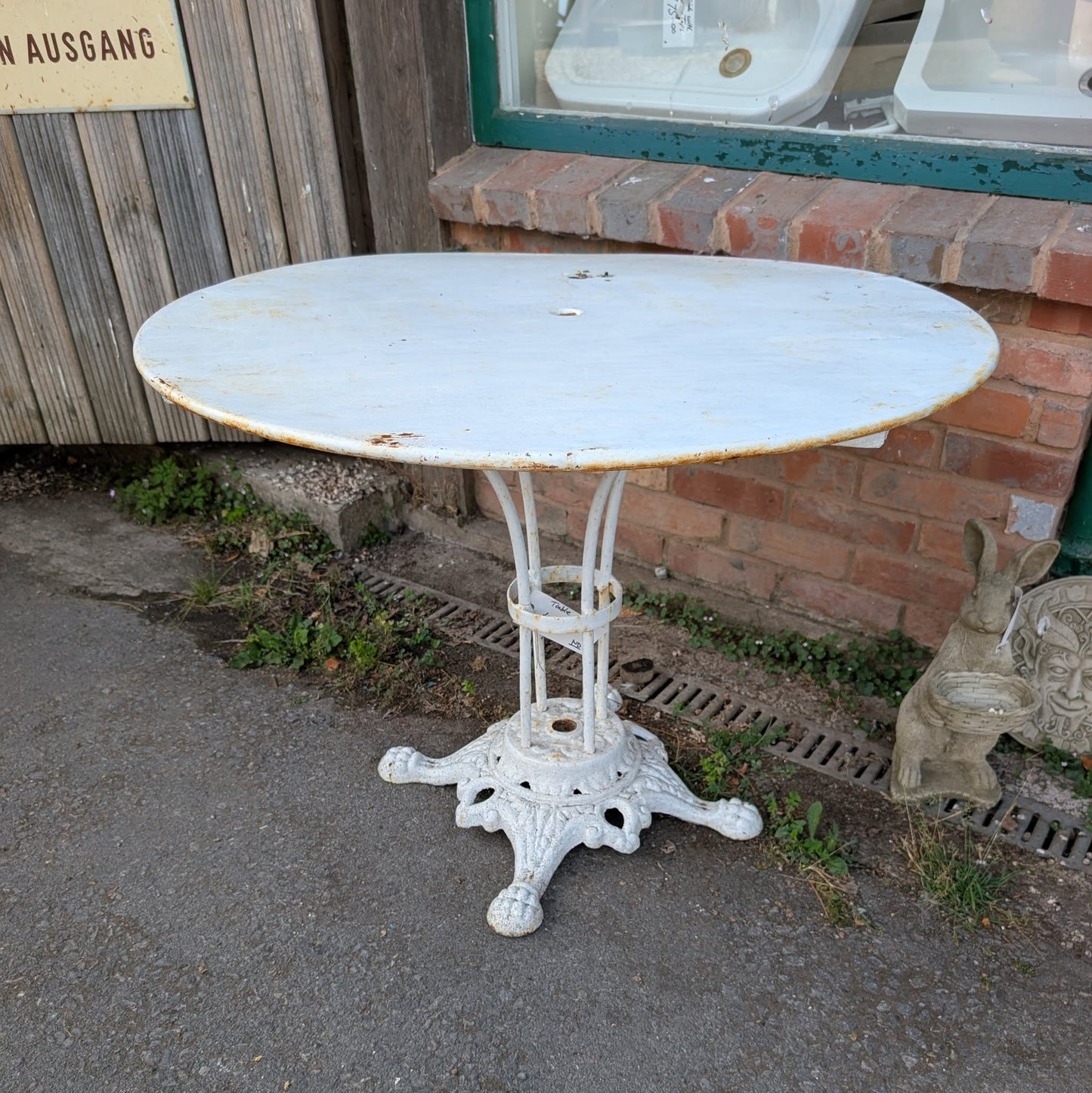 White Garden Table