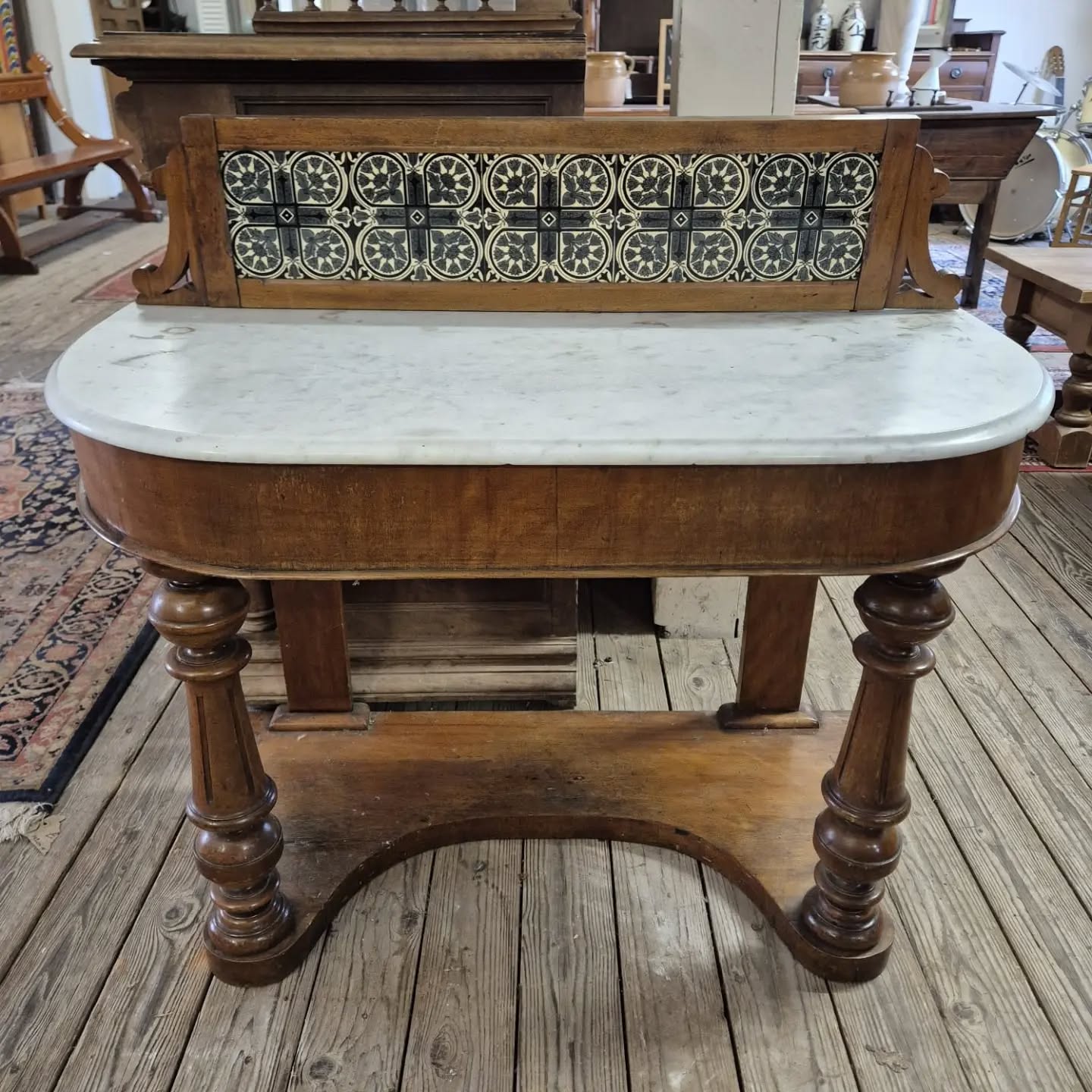 Marble Top Tiled Washstand