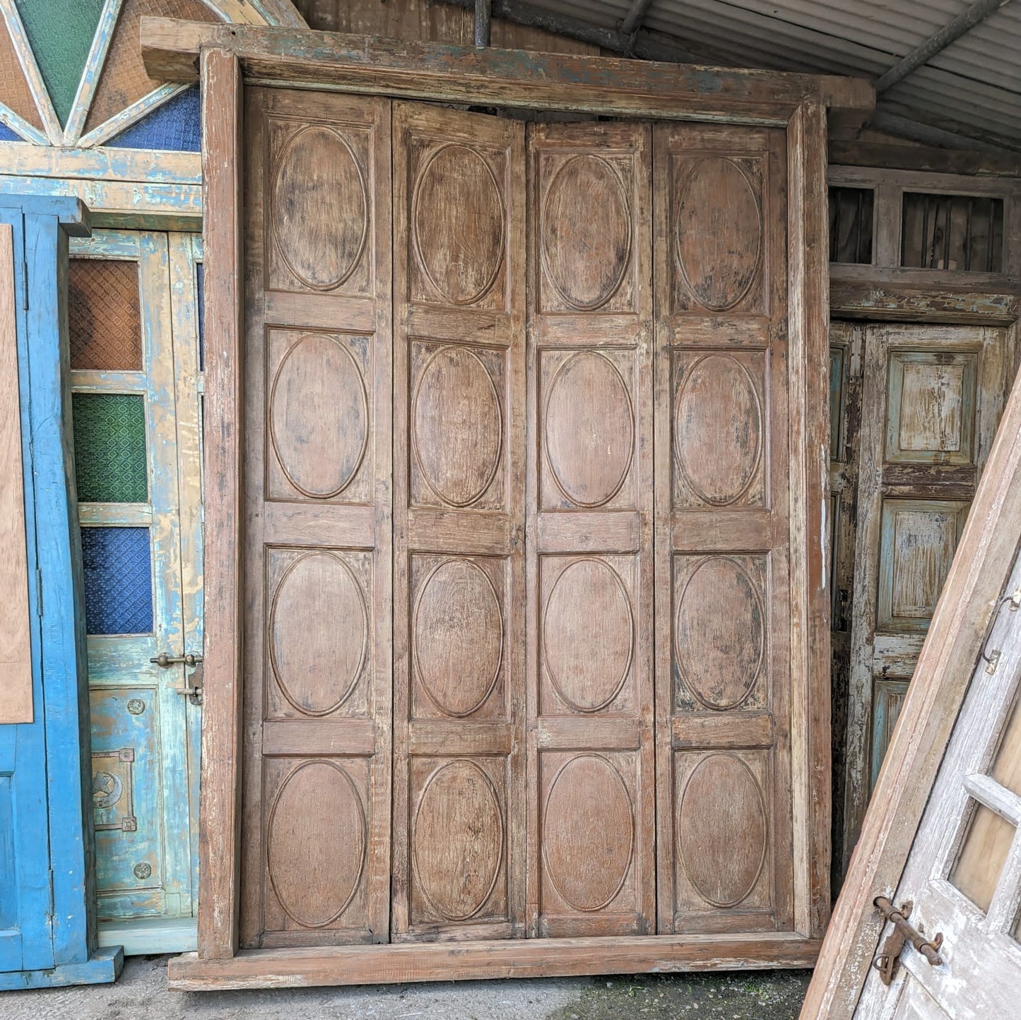 Indian Teak Bi-Fold Doors