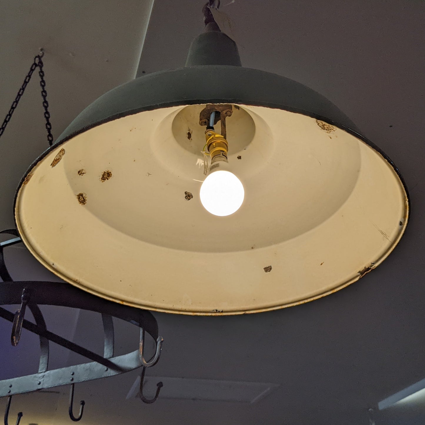 Large Green Industrial Light Shade