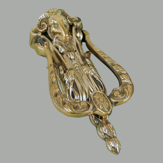 Rams Head Brass Door Knocker