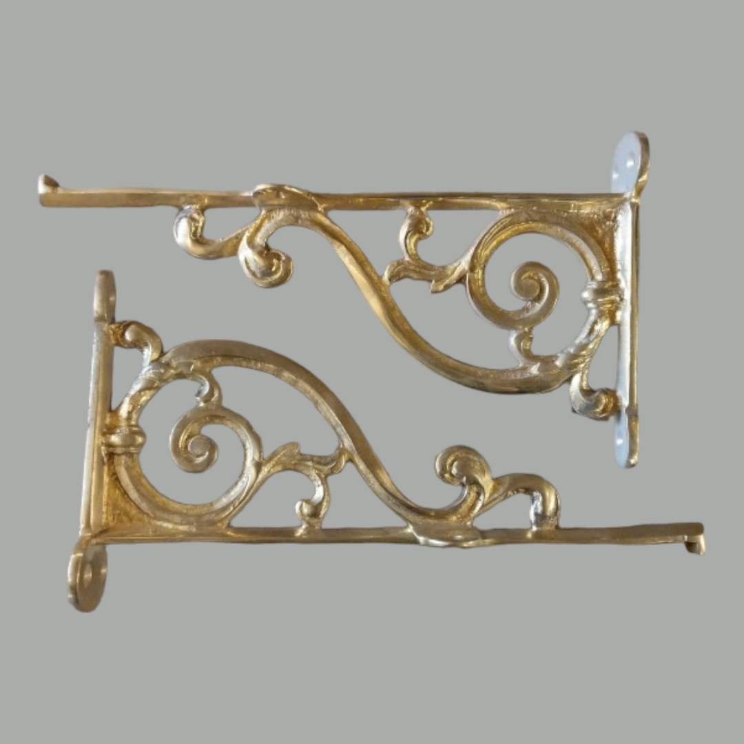 Brass Vine Shelf Bracket 210mm x 115mm