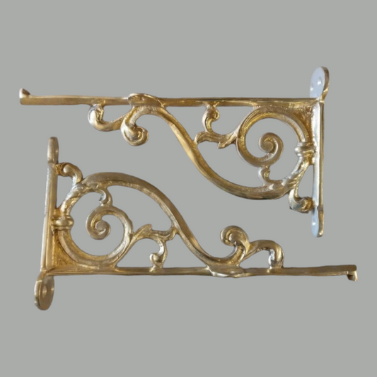 Brass Vine Shelf Bracket 210mm x 115mm