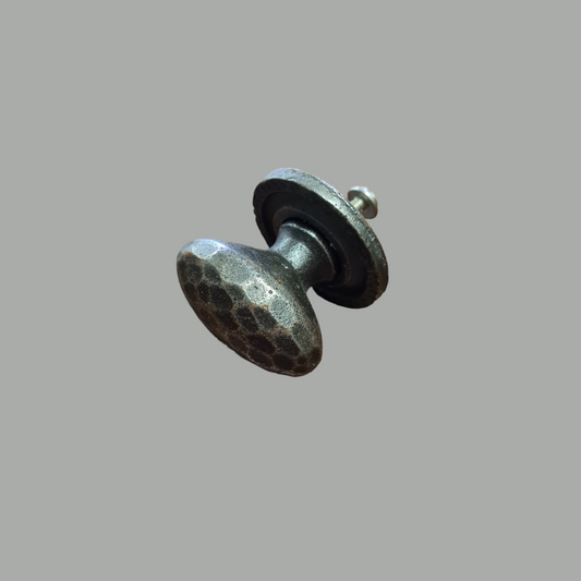 Hammered Oval Cabinet Knob 38mm