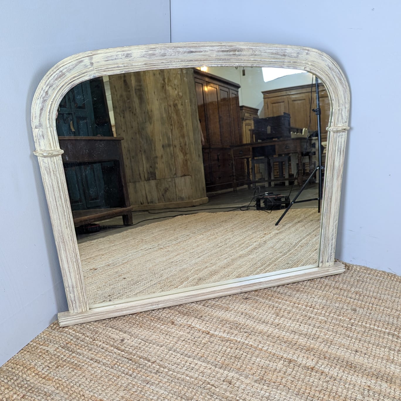 White Overmantle Mirror