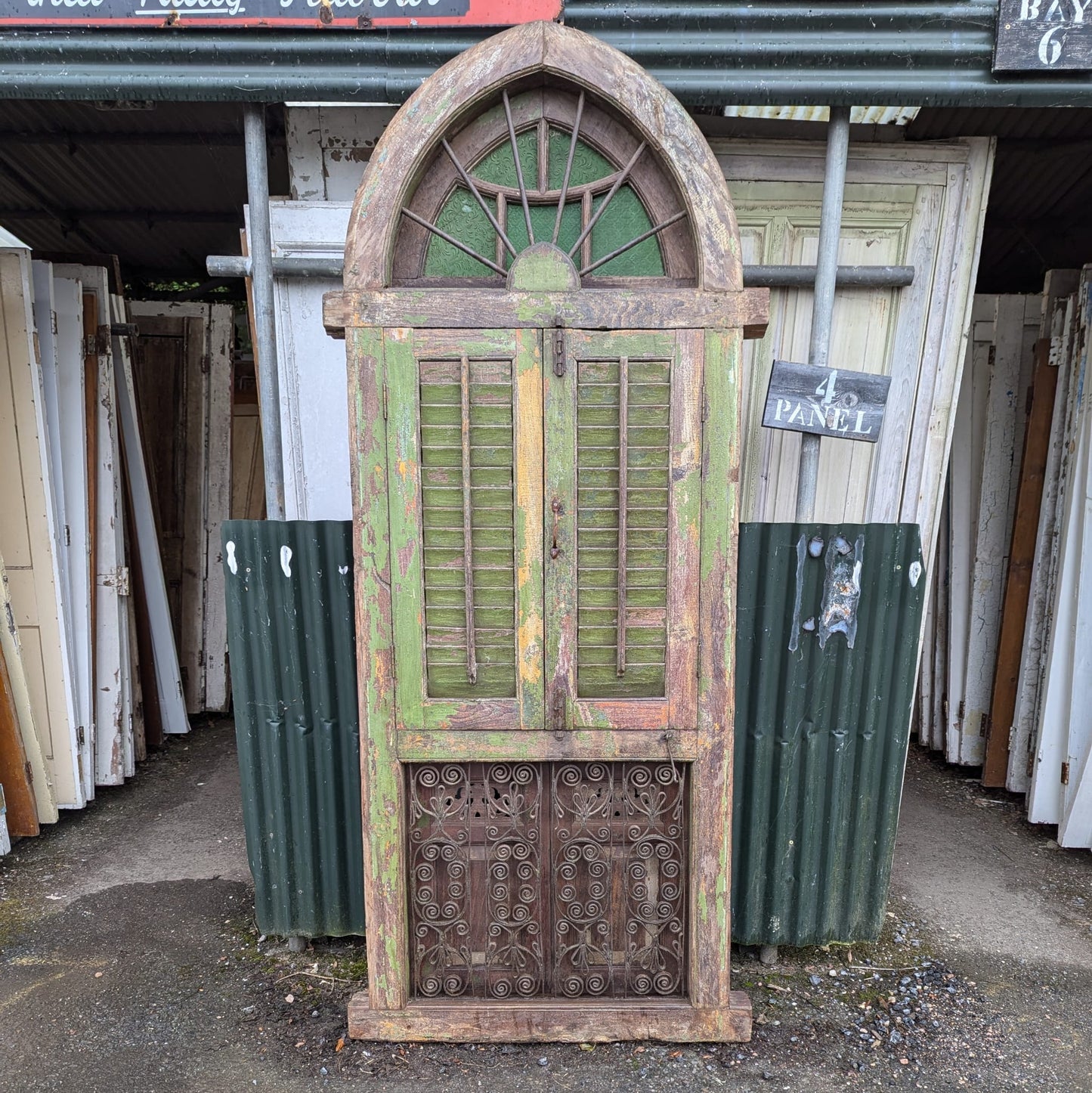 Large Indian Glazed Window