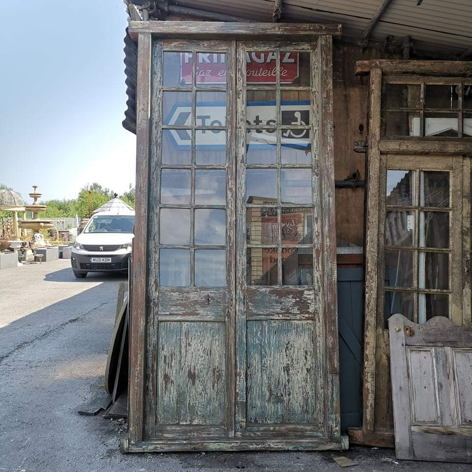 Huge Glazed Indian Doors