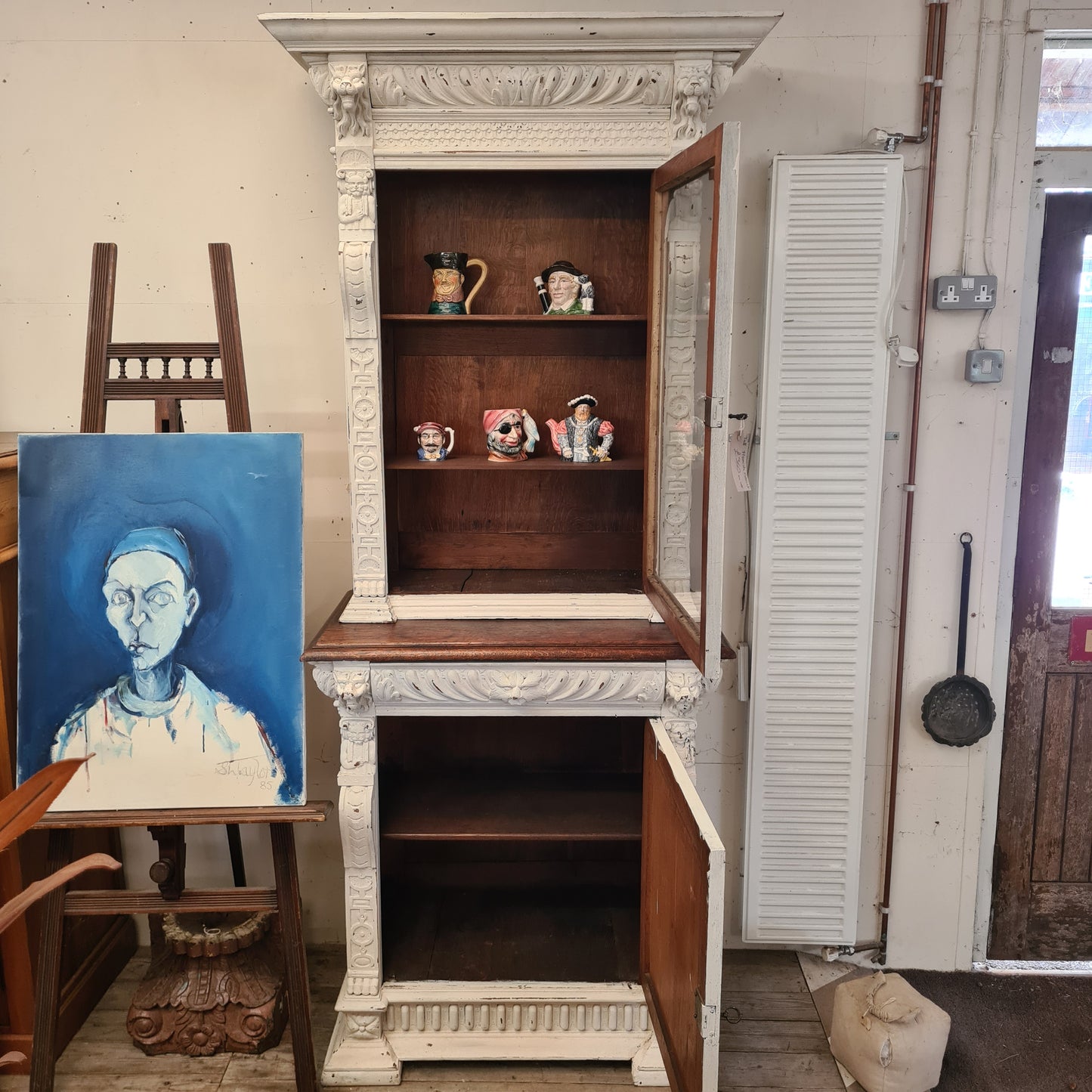 White Painted Flemish Cupboard
