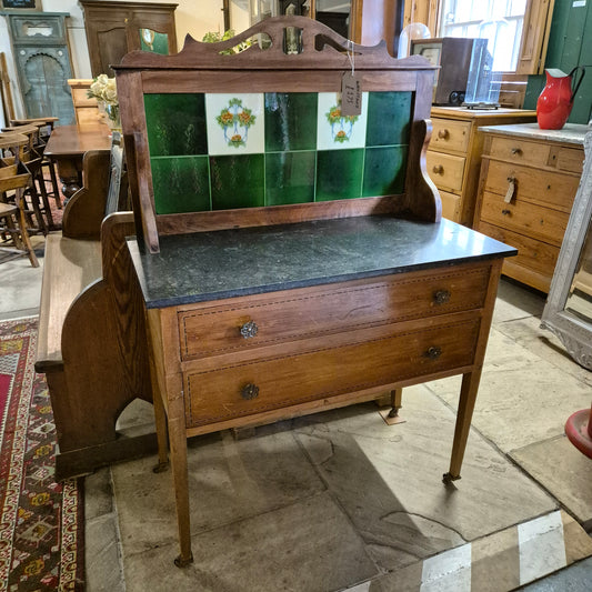 Tiled Marble Top Washstand