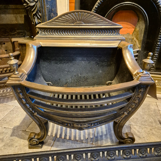 Heavy Chrome & Cast Iron Fire Basket