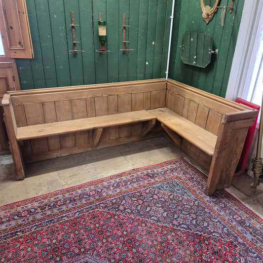 Pitch Pine Corner Pew