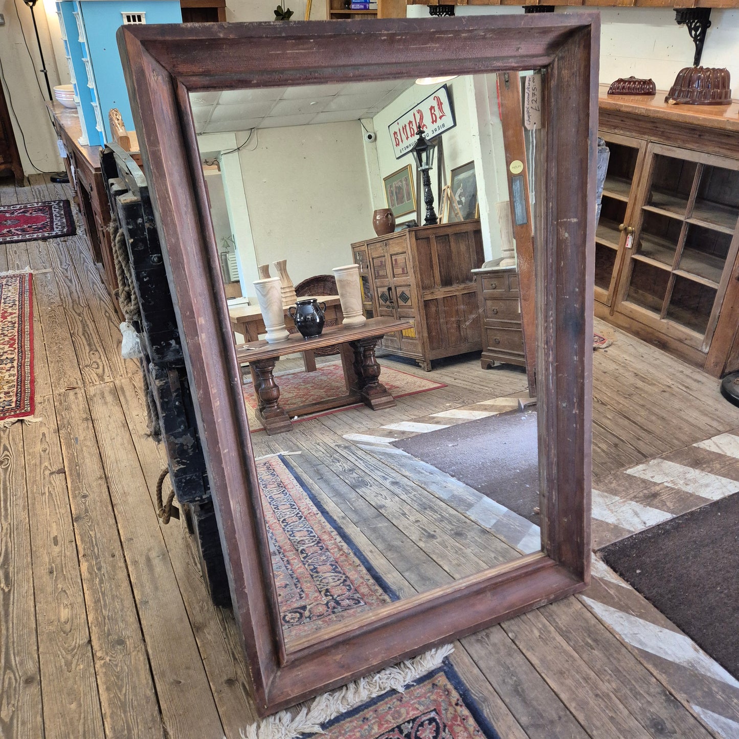 Large Mirror Made From Old Church Timber