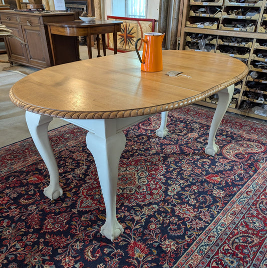 French Oak Extending Dining Table