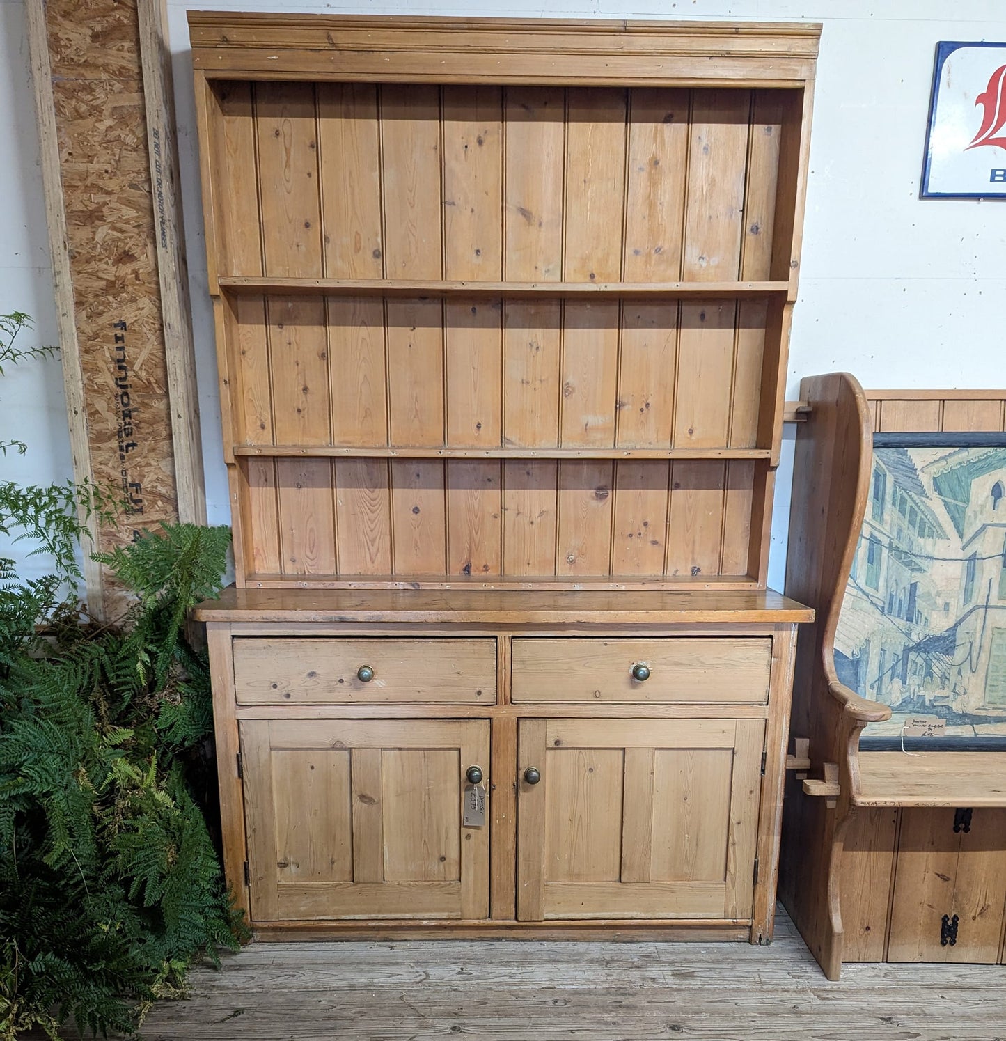 Large Rustic Pine Dresser