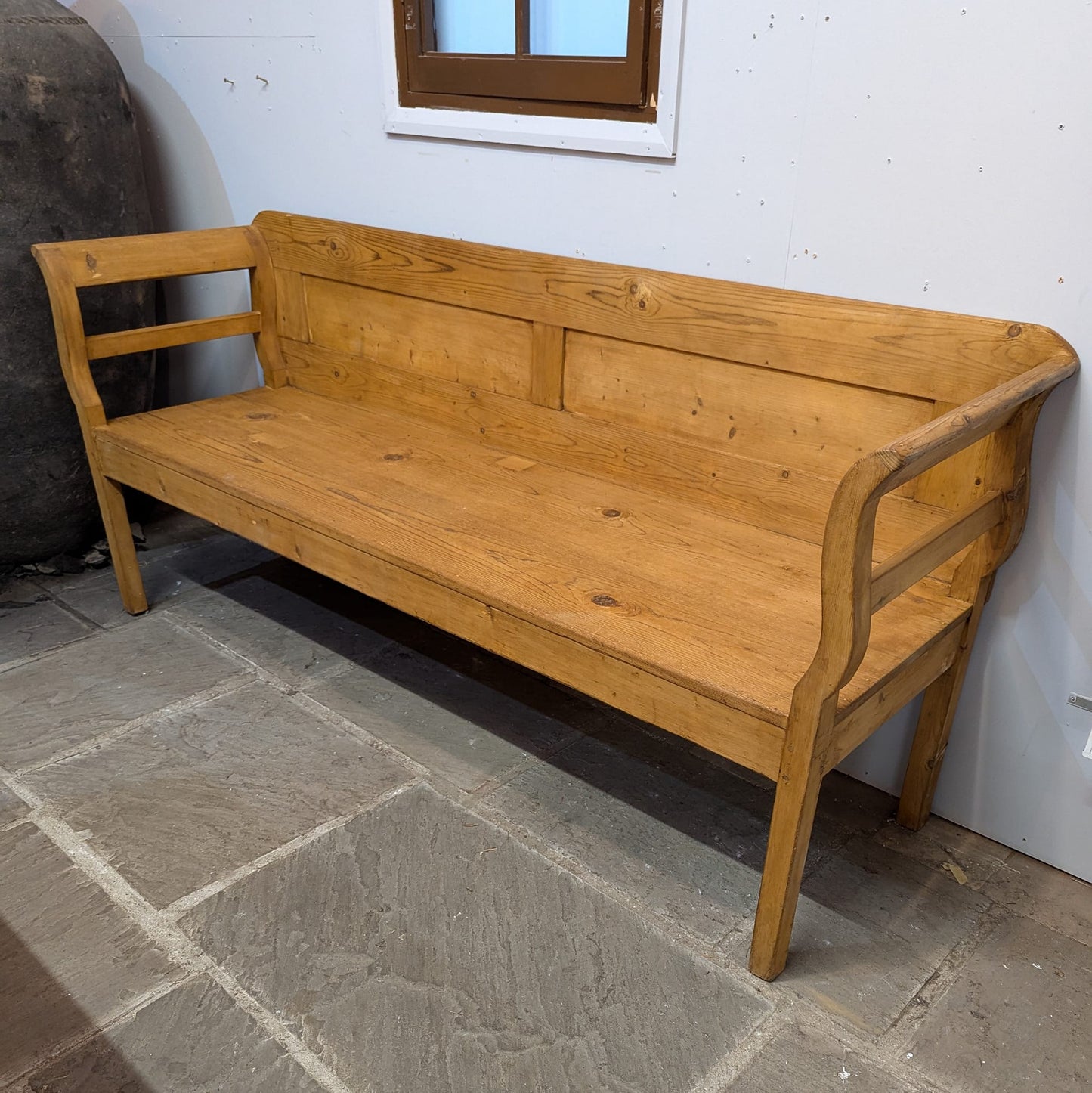 Waxed Pine Bench