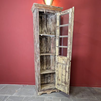 Tall Glazed Indian 'Chimney' Cupboard