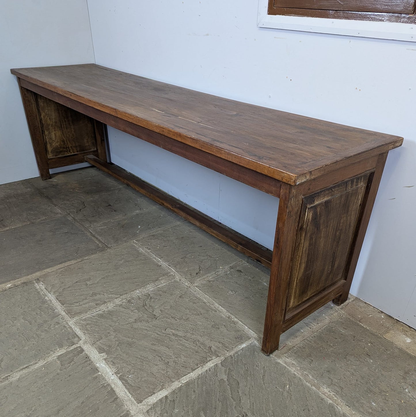 Very Long Old Teak Workbench