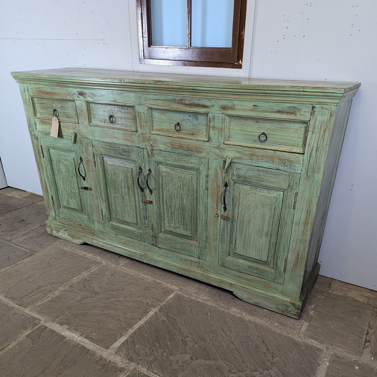 Pale Green Indian Sideboard