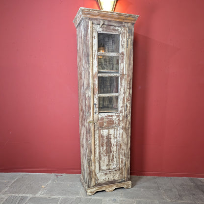 Tall Glazed Indian 'Chimney' Cupboard