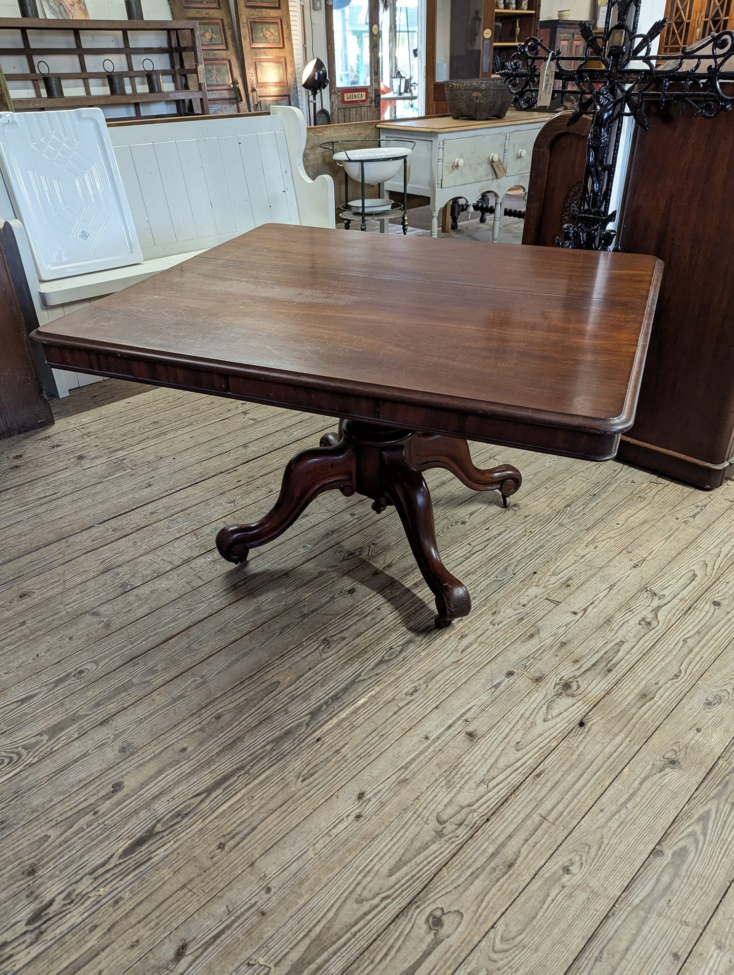 Square Antique Mahogany Table