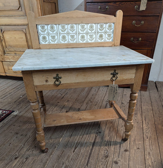 Small Marble Topped Washstand