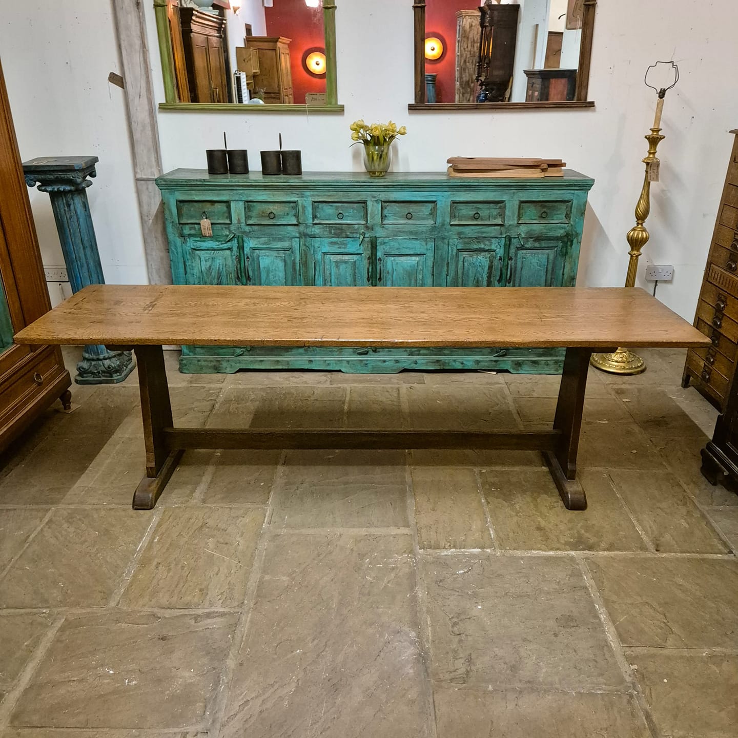 8ft Oak Refectory Table