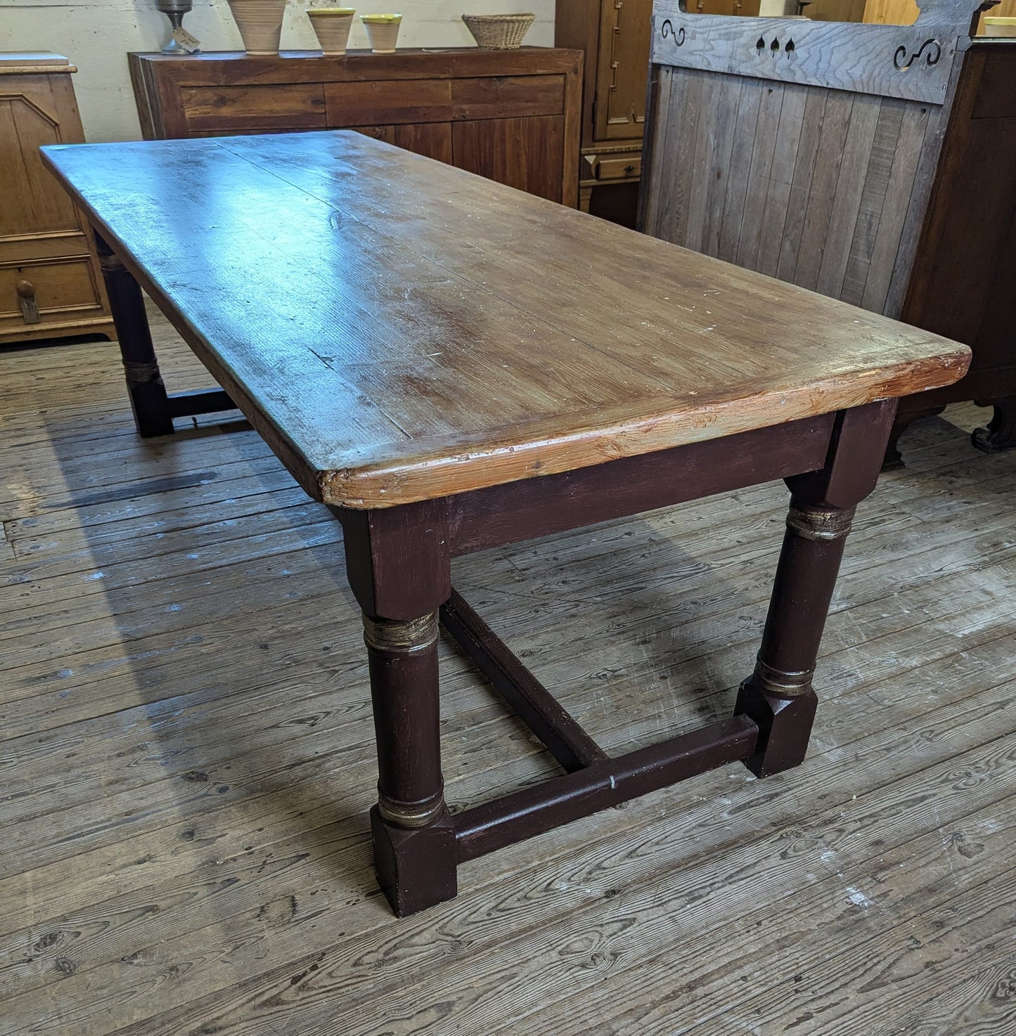 Chunky Dining Table with Pine Top